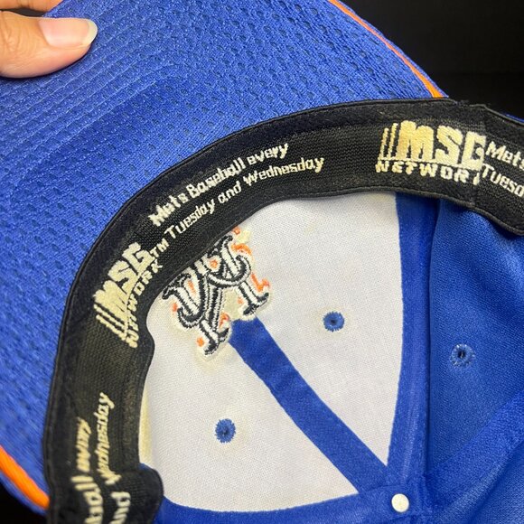 MLB NY Mets Promotional BWM Global MSG Network Blue Mesh Baseball Hat 24" - Picture 8 of 10